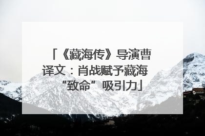 《藏海传》导演曹译文：肖战赋予藏海“致命”吸引力