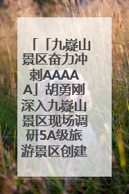 「九嶷山景区奋力冲刺AAAAA」胡勇刚深入九嶷山景区现场调研5A级旅游景区创建工作