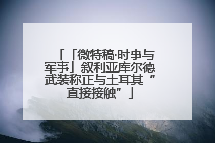 「微特稿·时事与军事」叙利亚库尔德武装称正与土耳其“直接接触”