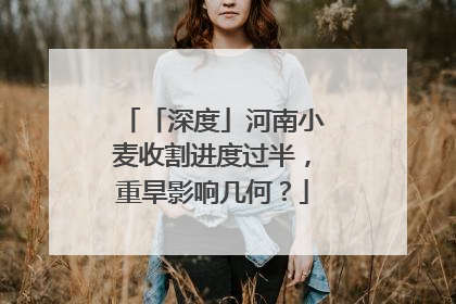 「深度」河南小麦收割进度过半，重旱影响几何？