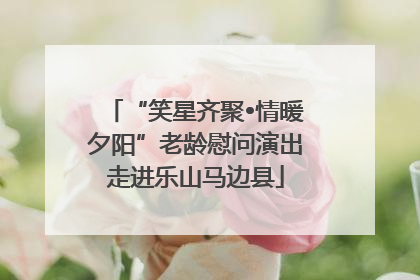 “笑星齐聚•情暖夕阳”老龄慰问演出走进乐山马边县