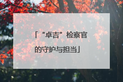“卓吉”检察官的守护与担当