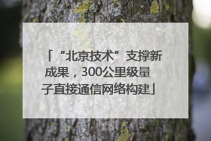 “北京技术”支撑新成果，300公里级量子直接通信网络构建