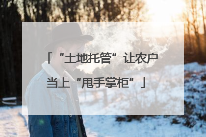 “土地托管”让农户当上“甩手掌柜”