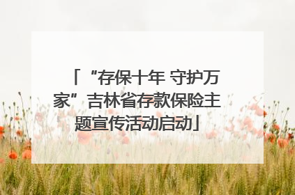 “存保十年 守护万家”吉林省存款保险主题宣传活动启动