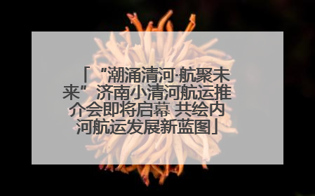 “潮涌清河·航聚未来”济南小清河航运推介会即将启幕 共绘内河航运发展新蓝图