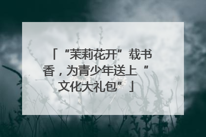 “茉莉花开”载书香，为青少年送上“文化大礼包”