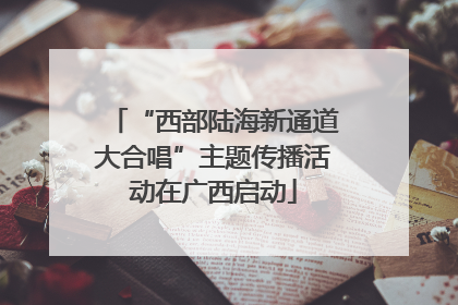 “西部陆海新通道大合唱”主题传播活动在广西启动