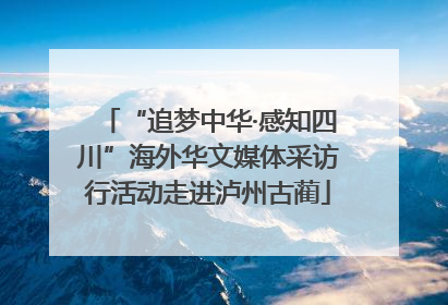 “追梦中华·感知四川”海外华文媒体采访行活动走进泸州古蔺