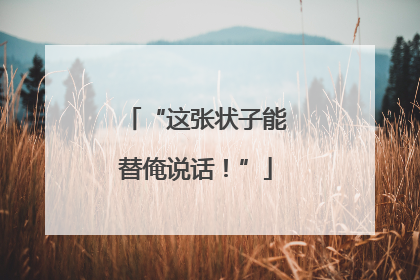 “这张状子能替俺说话！”