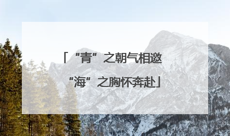 “青”之朝气相邀 “海”之胸怀奔赴
