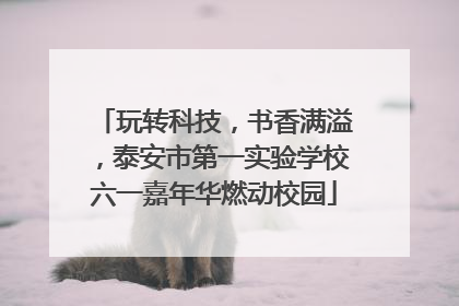 玩转科技，书香满溢，泰安市第一实验学校六一嘉年华燃动校园