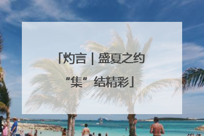 灼言｜盛夏之约 “集”结精彩