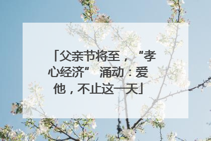 父亲节将至，“孝心经济” 涌动：爱他，不止这一天