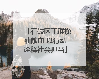 石鼓区干群挽袖献血 以行动诠释社会担当