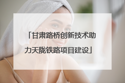 甘肃路桥创新技术助力天陇铁路项目建设