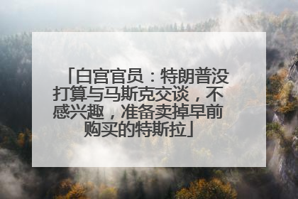 白宫官员：特朗普没打算与马斯克交谈，不感兴趣，准备卖掉早前购买的特斯拉