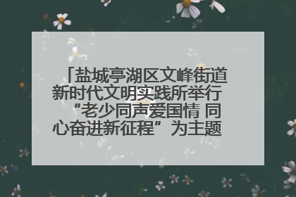 盐城亭湖区文峰街道新时代文明实践所举行“老少同声爱国情 同心奋进新征程”为主题的红色文化活动