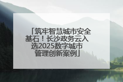 筑牢智慧城市安全基石！长沙政务云入选2025数字城市管理创新案例