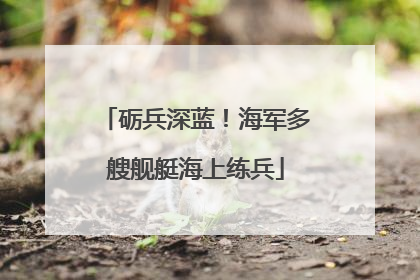 砺兵深蓝！海军多艘舰艇海上练兵