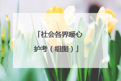 社会各界暖心护考（组图）