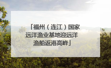 福州（连江）国家远洋渔业基地迎远洋渔船返港高峰