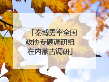 秦博勇率全国政协专题调研组在内蒙古调研