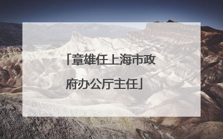章雄任上海市政府办公厅主任