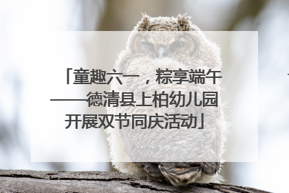 童趣六一，粽享端午——德清县上柏幼儿园开展双节同庆活动