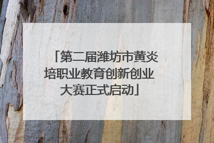 第二届潍坊市黄炎培职业教育创新创业大赛正式启动