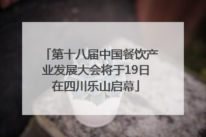 第十八届中国餐饮产业发展大会将于19日在四川乐山启幕
