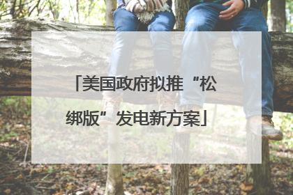 美国政府拟推“松绑版”发电新方案