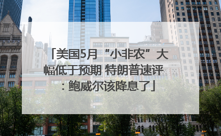 美国5月“小非农”大幅低于预期 特朗普速评：鲍威尔该降息了