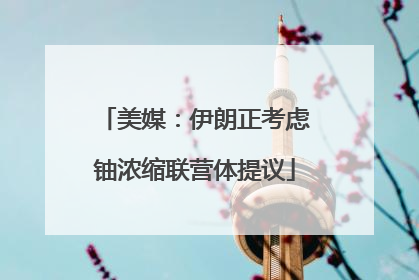 美媒：伊朗正考虑铀浓缩联营体提议