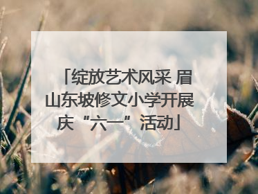 绽放艺术风采 眉山东坡修文小学开展庆“六一”活动
