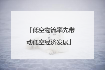 低空物流率先带动低空经济发展