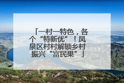 一村一特色，各个“特新优”！凤泉区村村解锁乡村振兴“富民果”