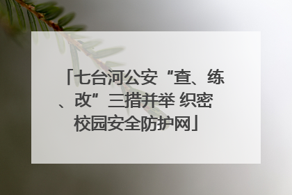 七台河公安“查、练、改”三措并举 织密校园安全防护网