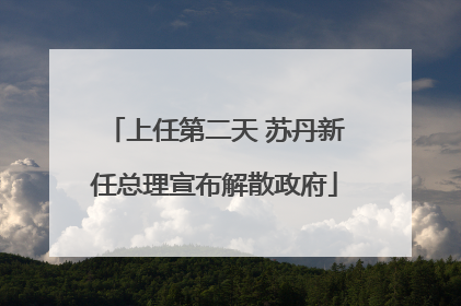 上任第二天 苏丹新任总理宣布解散政府