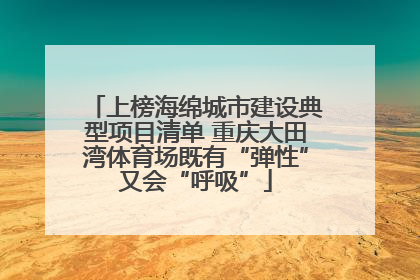 上榜海绵城市建设典型项目清单 重庆大田湾体育场既有“弹性”又会“呼吸”