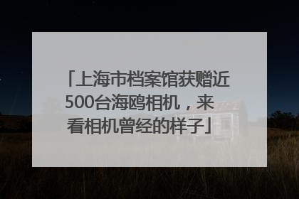 上海市档案馆获赠近500台海鸥相机，来看相机曾经的样子