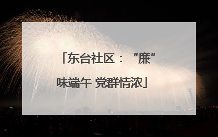 东台社区：“廉”味端午 党群情浓