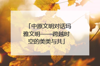 中原文明对话玛雅文明——跨越时空的美美与共