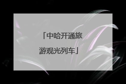 中哈开通旅游观光列车