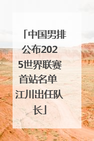 中国男排公布2025世界联赛首站名单 江川出任队长