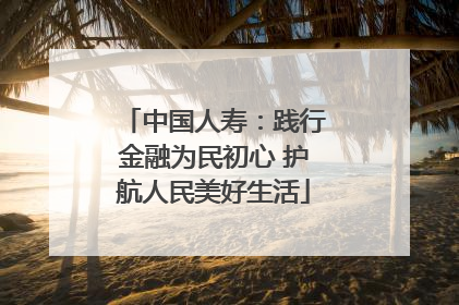 中国人寿：践行金融为民初心 护航人民美好生活