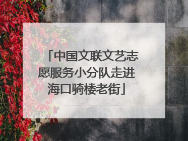 中国文联文艺志愿服务小分队走进海口骑楼老街