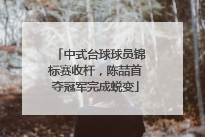 中式台球球员锦标赛收杆，陈喆首夺冠军完成蜕变