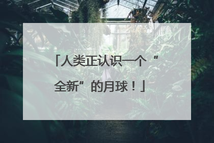 人类正认识一个“全新”的月球！