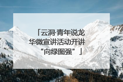 云洞·青年说龙华微宣讲活动开讲“向绿图强”